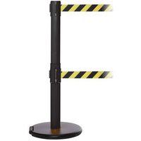 ROLLERSAFETY 250 TWIN BLACK POST, 3.4M YELL/BLACK DIAGONAL BELT