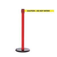 rollersafety 250 red post caution do not enter 34m yellow webbing with ...