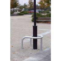 ROOT FIXED POLE PROTECTOR - H800 x L700 x W600MM - GALVANISED & PAINTED PROCITY GREY