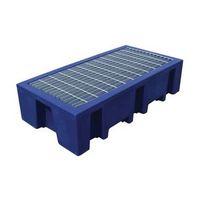 ROTATIONALLY MOULDED 2 DRUM SUMP PALLET CAPABLE OF HOLDING 110% OF THE CONTENTS OF a SINGL