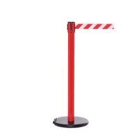 ROLLERSAFETY 250 RED POST, 3.4M RED/WHITE DIAGONAL BELT