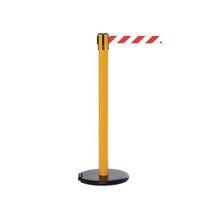 ROLLERSAFETY 250 YELLOW POST, 3.4M RED/WHITE DIAGONAL BELT