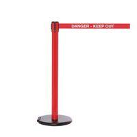 rollersafety 250 red post danger keep out 34m red webbing with white p ...