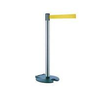 ROLLABARRIER POST IN STAINLESS STEEL WITH 2.3M YELLOW WEBBING