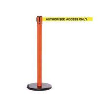 rollersafety 250 orange post authorised access only 34m yellow webbing ...