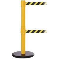 ROLLERSAFETY 250 TWIN YELLOW POST, 3.4M YELL/BLACK DIAGONAL BELT