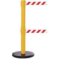 ROLLERSAFETY 250 TWIN YELLOW POST, 3.4M RED/WHITE DIAGONAL BELT