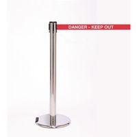 ROLLERPRO 250 POLISH STAIN DANGER- KEEP OUT 3.4M RED WEBBING WITH WHITE PRINT