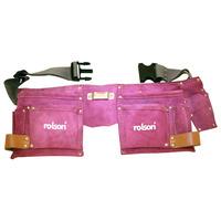 Rolson 68630 Pink Double Leather Tool Pouch