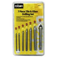 rolson 48902 7pc glass amp tile drill bit set