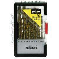 Rolson 48719 19pc HSS Drill Bit Set