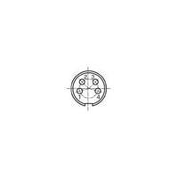 Round connector C091/A Nominal current: 5 A Number of pins: 4 DIN T 3300 001