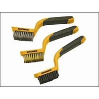 Roughneck Wide Brush Set of 3 Soft Grip