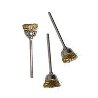 Rotacraft Brass Cup Brushes, Pack Of 3, Silver