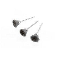 Rotacraft Steel Cup Brushes, Pack Of 3, Silver