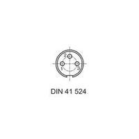 Round connector C091/A Nominal current: 5 A Number of pins: 3 DIN T 3260 001