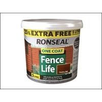 Ronseal One Coat Fencelife Country Oak 4 Litre + 25% RSLFLCO4LAV