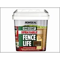 Ronseal One Coat Sprayable Fencelife Black Oak 5 Litre