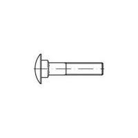 Round-head screw M8 50 mm Square DIN 603 Steel zinc galvanized 200 pc(s) TOOLCRAFT 111550