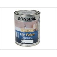 Ronseal One Coat Tile Paint White Satin 750ml