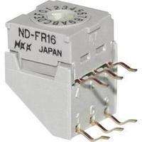 Rotary switch 5 Vdc 0.1 A Switch postions 16 NKK Switches NDFR16H 1 pc(s)