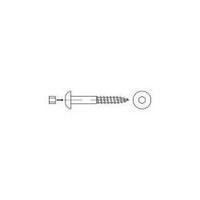 Roundhead wood screws 130 mm Hex socket (Allen) Steel zinc galvanized 50 pc(s) TOOLCRAFT 159347