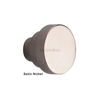 round stepped 38mm cabinet knob in satin nickel