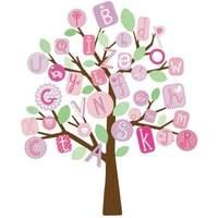 Roommates - Abc Tree Pink - Giant Wallstickers (rmk2026slm)