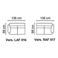 romano 2 seater sofa with 1 arm 016017