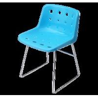 Robin Day Polo Skid Chair - Blue