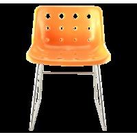 Robin Day Polo Skid Chair - Orange