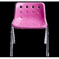 robin day polo 4 leg chair pink