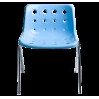 Robin Day Polo 4 Leg Chair - Blue