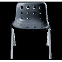 Robin Day Polo 4 Leg Chair - Charcoal Grey