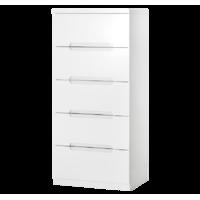 rockefeller 5 drawer tall chest white