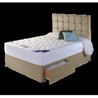 Rosa Faux Suede Divan Set - Stone Single