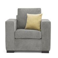 rocco fabric armchair silver