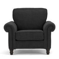 Roxy Fabric Armchair Charcoal