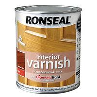 Ronseal Interior Varnish Gloss Medium Oak 750ml