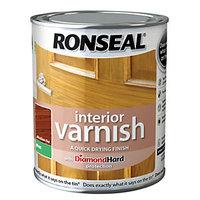 Ronseal Interior Varnish Matt Medium Oak 750ml