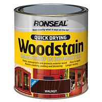 ronseal quick drying woodstain satin walnut 750ml