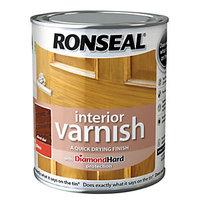 Ronseal Interior Varnish Gloss Dark Oak 750ml