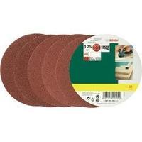 Router sandpaper Hook-and-loop-backed, punched Grit size 40 (Ø) 125 mm Bosch Promoline 2607019491 25 pc(s)