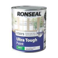 Ronseal Pure Brilliant White Matt Wood & Metal Paint 750ml