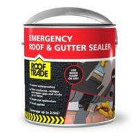 rooftrade black emergency roof gutter sealer 25l