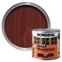 ronseal teak high satin sheen wood stain 250ml