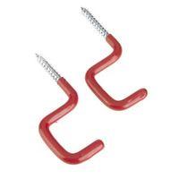 Rothley Red Steel Small All Purpose Storage Hooks Pack of 2