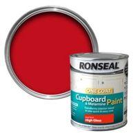 ronseal red rose gloss cupboard paint 750 ml