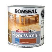 Ronseal Diamond Rich Mahogany Satin Floor Varnish 2.5L