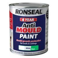 ronseal problem wall paints white matt anti mould paint 750ml